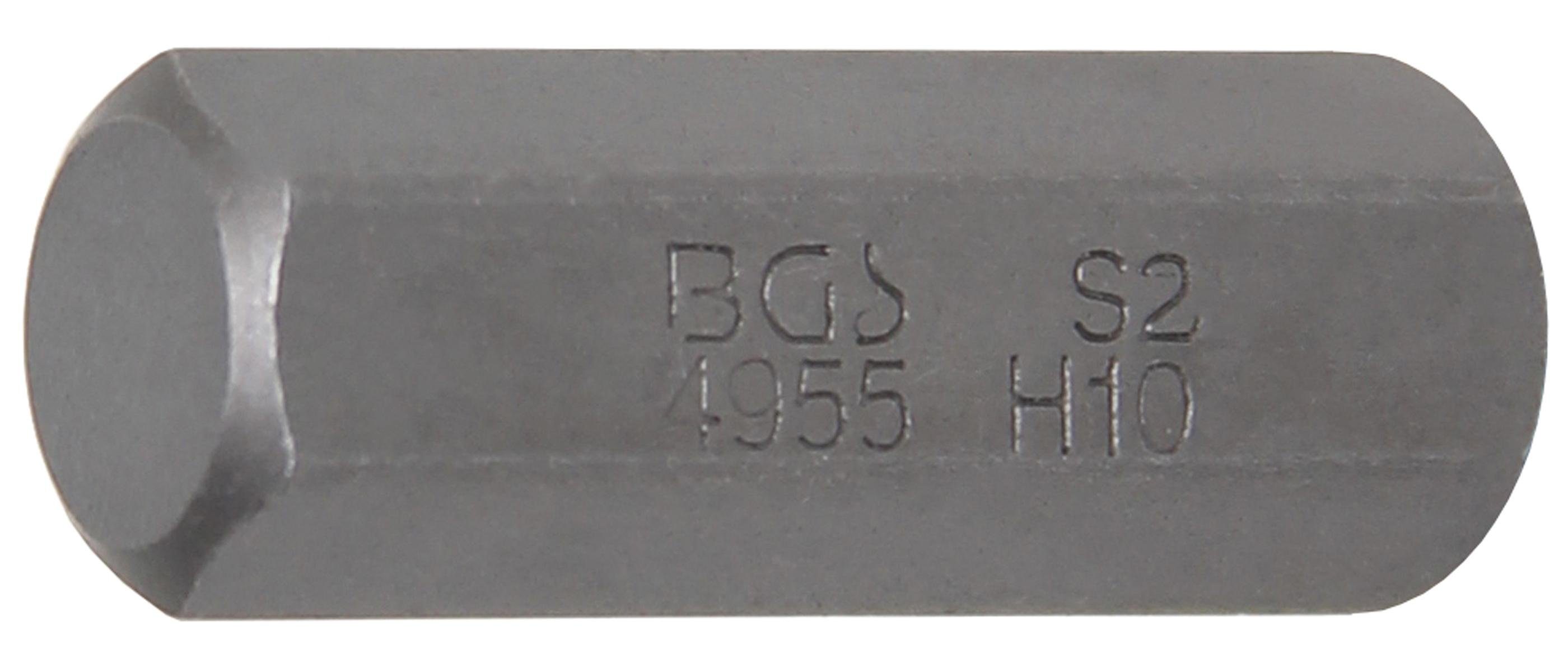 BGS technic Sechskant-Bit Bit, Antrieb Außensechskant 10 mm (3/8), Innensechskant 10 mm | Bits
