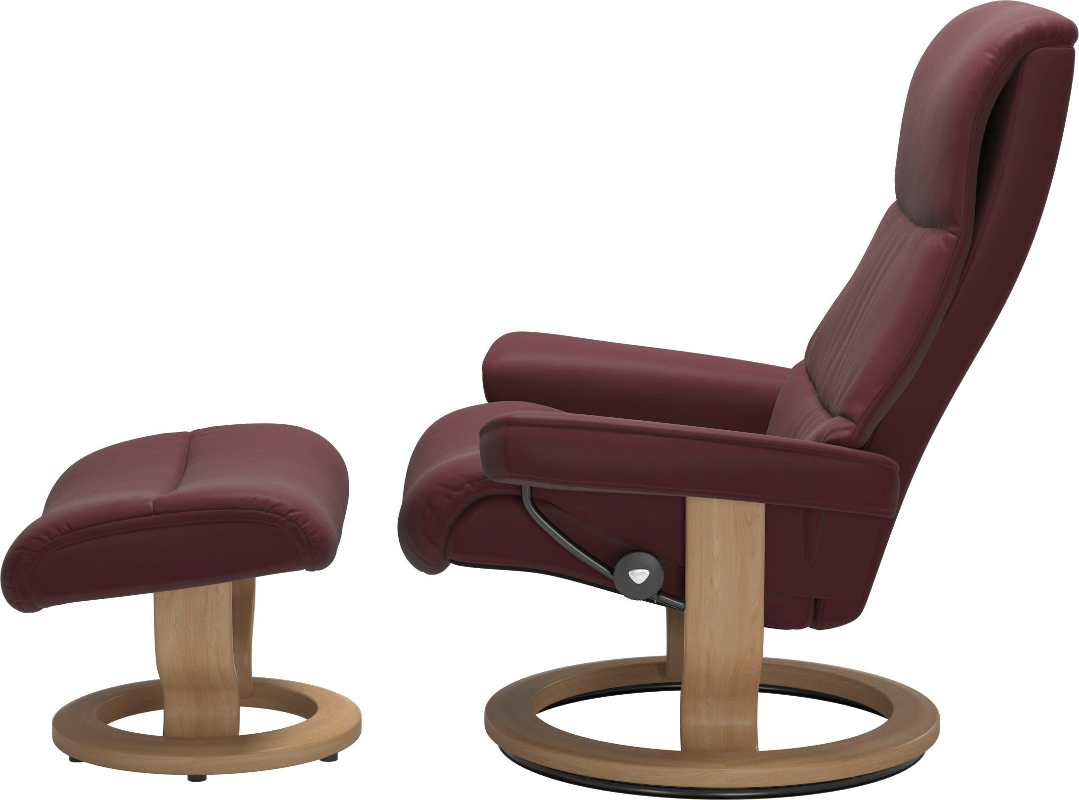 Stressless® View Base, Eiche Relaxsessel Größe Hocker), Relaxsessel Classic (Set, mit S,Gestell mit