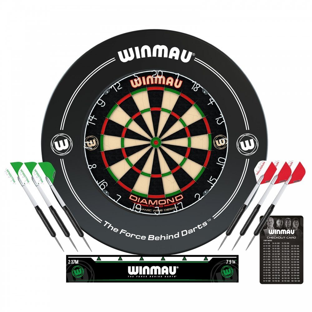 Dartboard Dartscheibe Winmau (Spar-Set, Dartpfeilen) Diamond Plus, mit Set Surround