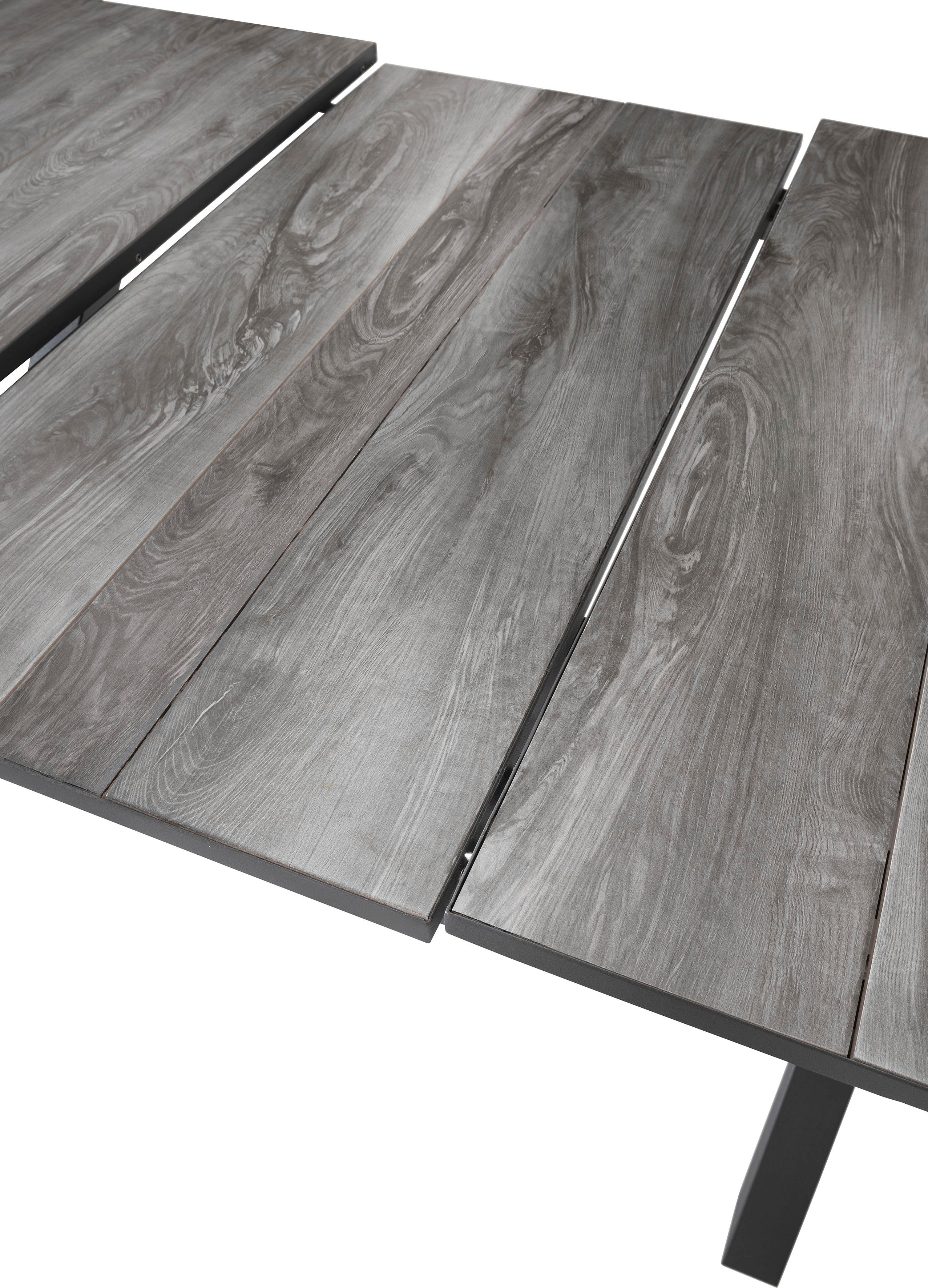 Destiny Esstisch GARDA, (160/ 210x75x100cm), Aluminium Keramik
