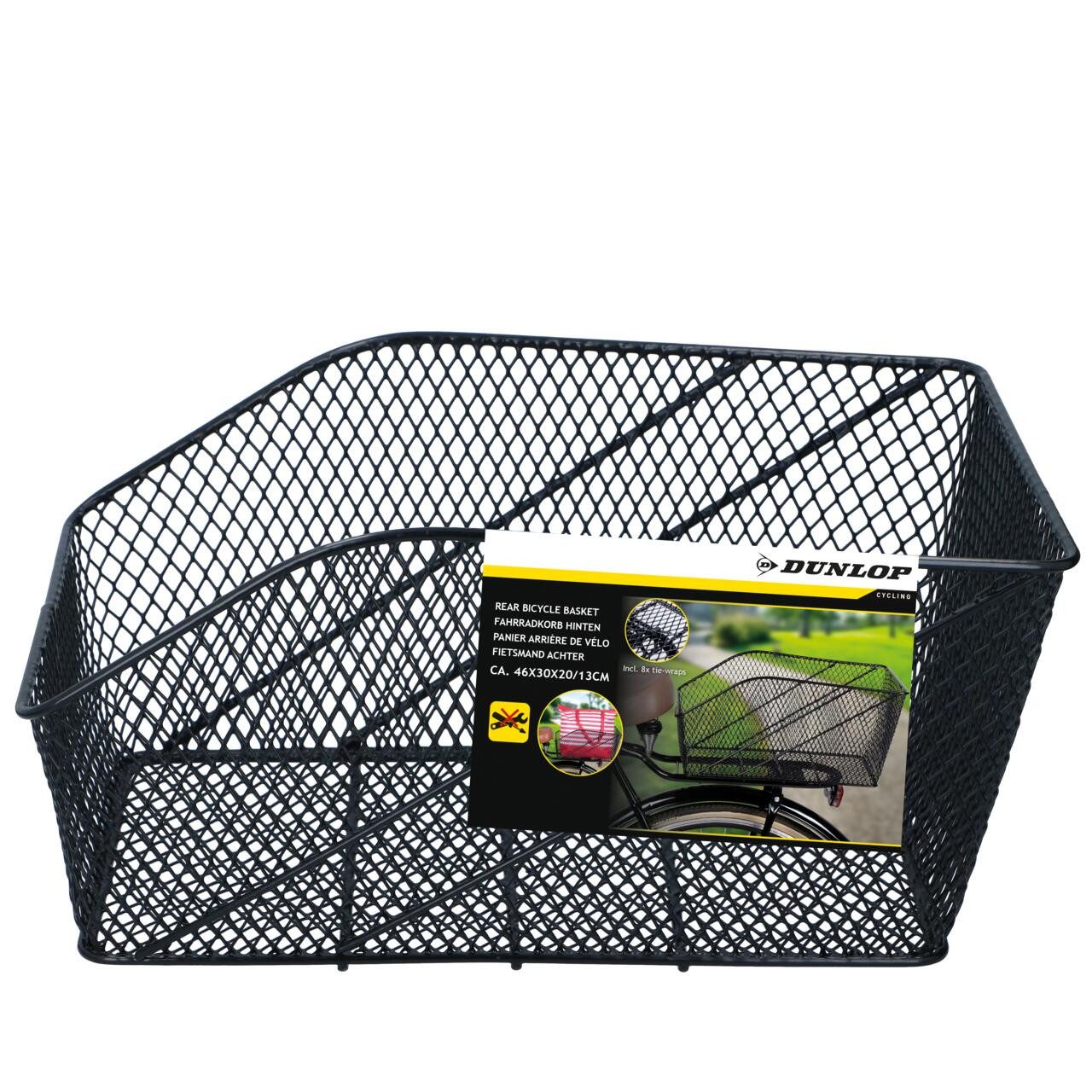 Dunlop Fahrradkorb Dunlop 13L Fahrradkorb Schwarz