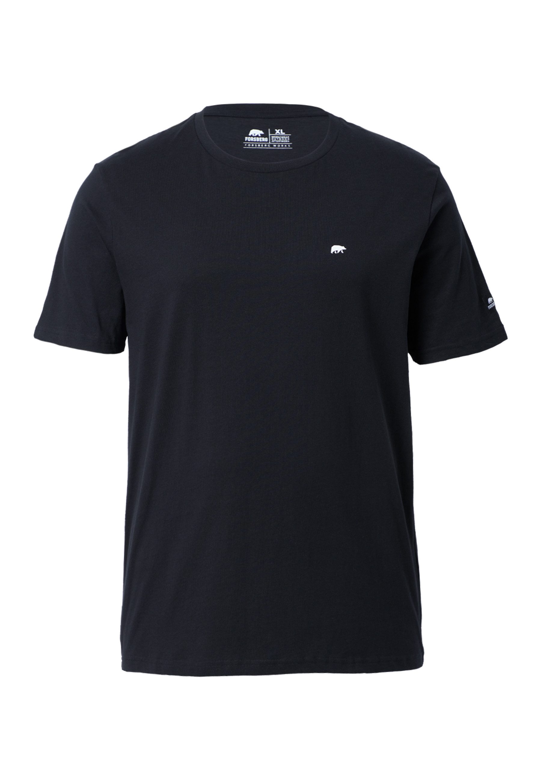 FORSBERG T-Shirt T-Shirt mit kleinem Gummi-Patch günstig online kaufen