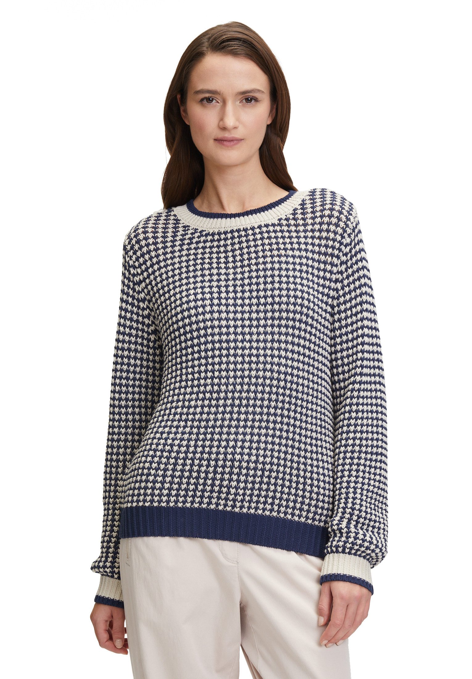 Strickpullover Betty & Co Damen Strickpullover mit Rippbündchen
