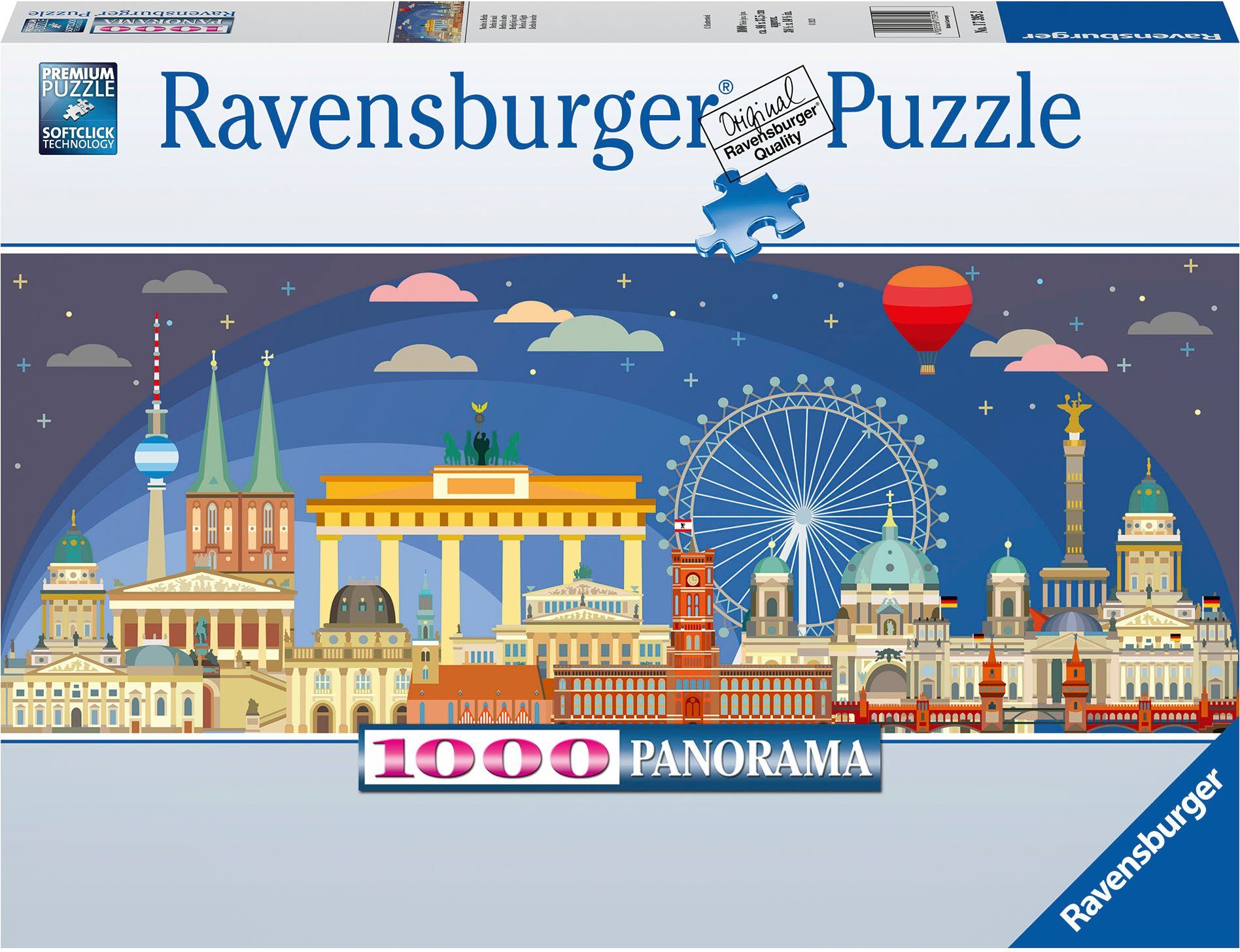 Ravensburger Puzzle Nachts in Berlin, 1000 Puzzleteile, Made in Germany; FSC®- schützt Wald - weltweit