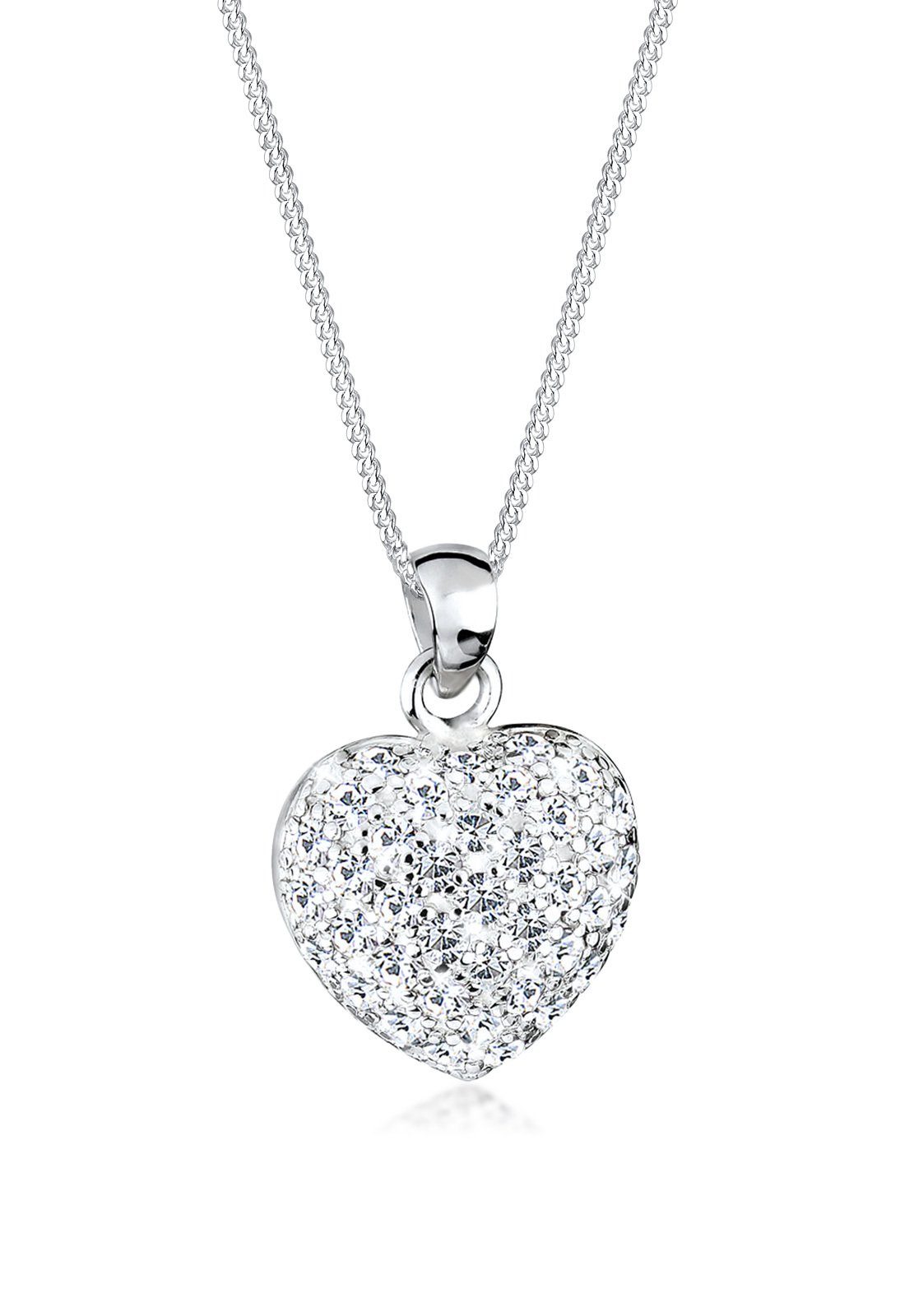 Elli Kette mit Anhänger Herz Anhänger 925 Silber, mit Kristallen von Swarov günstig online kaufen