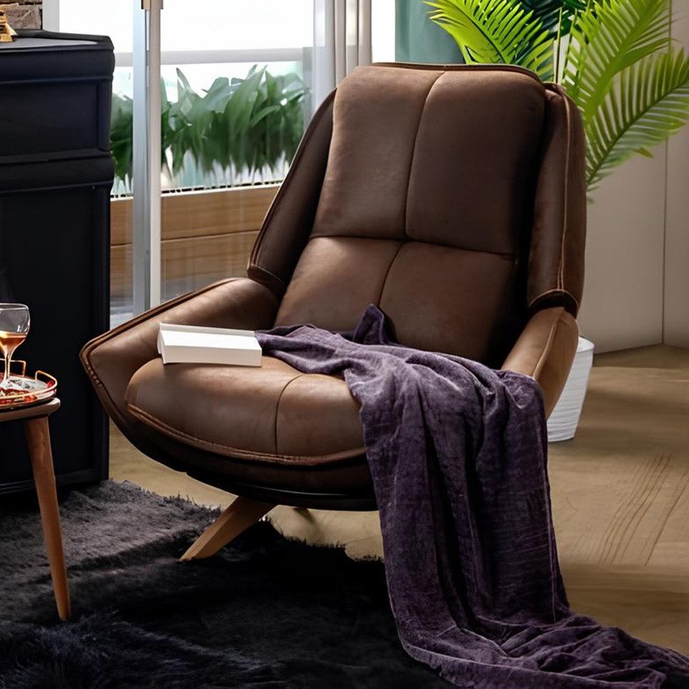Xlmoebel Loungesessel Neuheit Braun Luxus Кресла mit Modernem Design für das Wohnzimmer (Sessel), Hergestellt in Europa