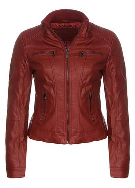 malito more than fashion Lederimitatjacke 5179 Bikerjacke kurz geschnitten Slim Fit