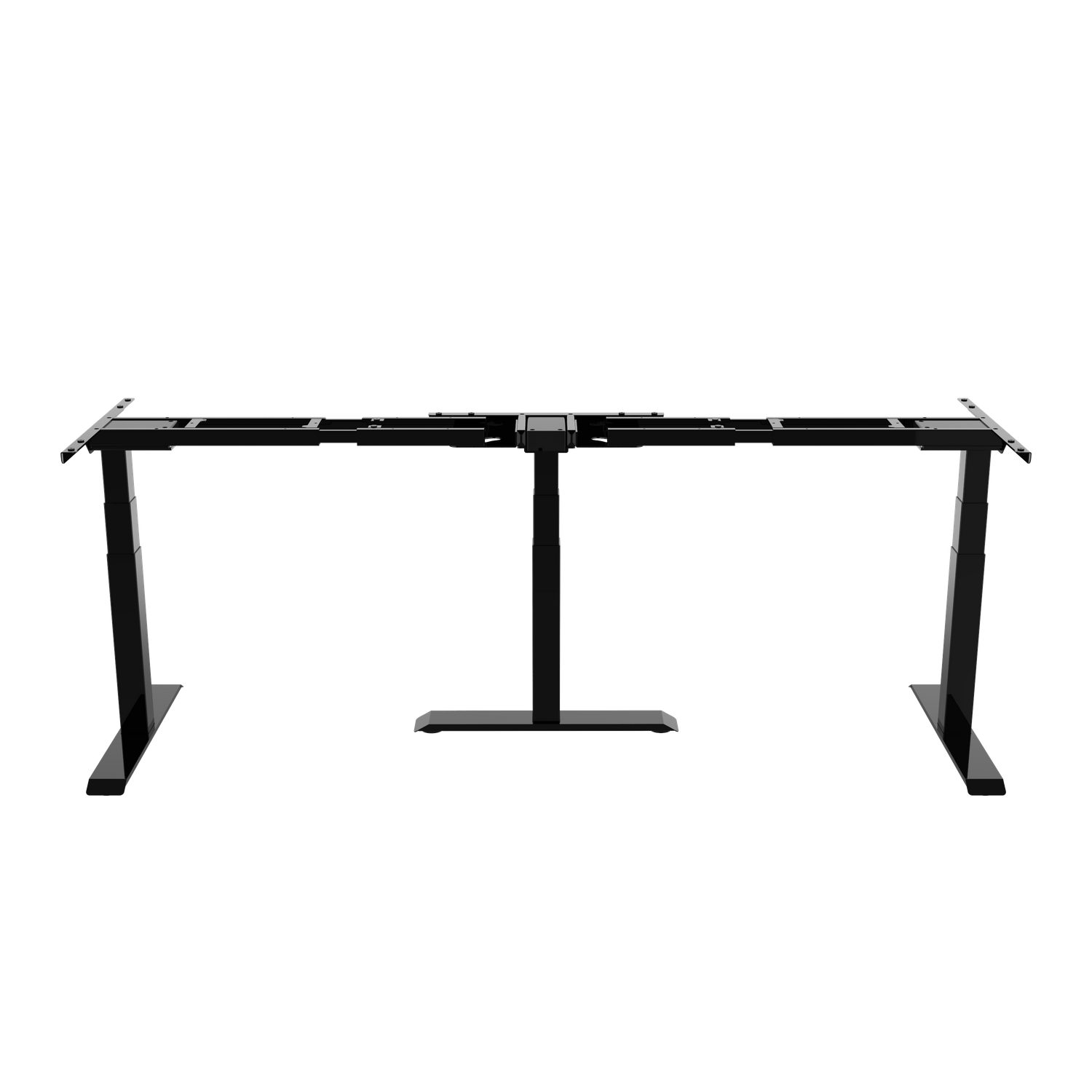 Höhenverstellbares Eck-Schreibtischgestell Schwarz Tischgestell Natur24