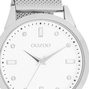 OOZOO Quarzuhr Oozoo Damen Armbanduhr Timepieces Analog, (Analoguhr), Damenuhr rund, groß (ca. 40mm) Metallarmband, Fashion-Style