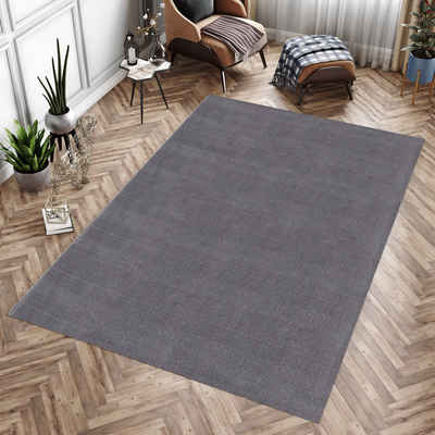 Hochflor-Teppich Unicolor - Einfarbig, Carpettex, Läufer, Höhe: 25 mm, Teppich Wohnzimmer Einfarbig Weich Plüsch Modern Shaggy