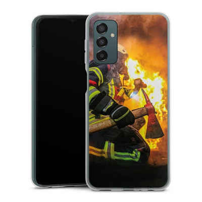 DeinDesign Handyhülle Feuerwehr Feuer Lebensretter Volunteer Firefighter, Samsung Galaxy M13 4G Silikon Hülle Bumper Case Handy Schutzhülle