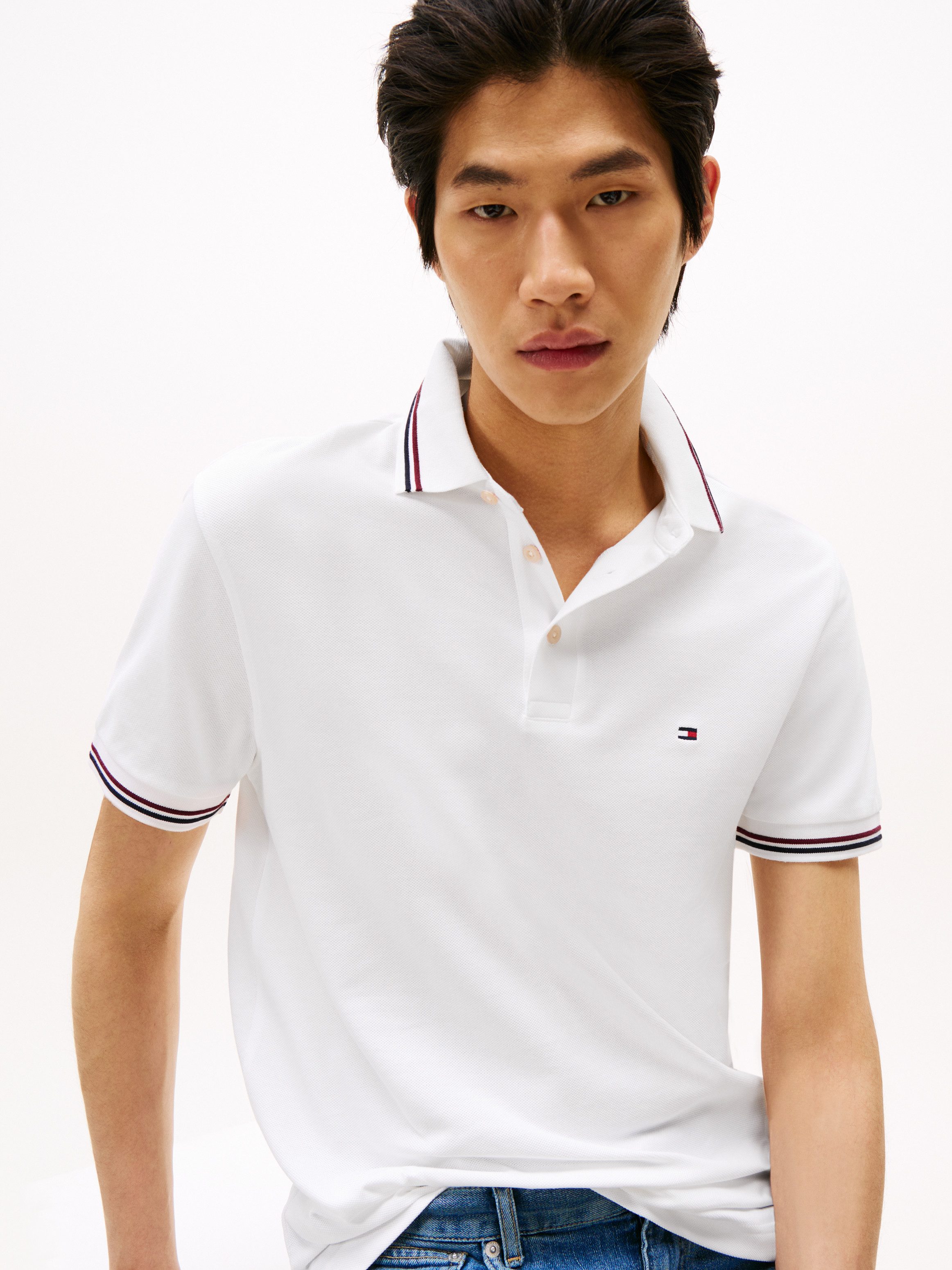 Tommy Hilfiger Poloshirt TIPPED SLIM FIT POLO mit Kontrast-Details