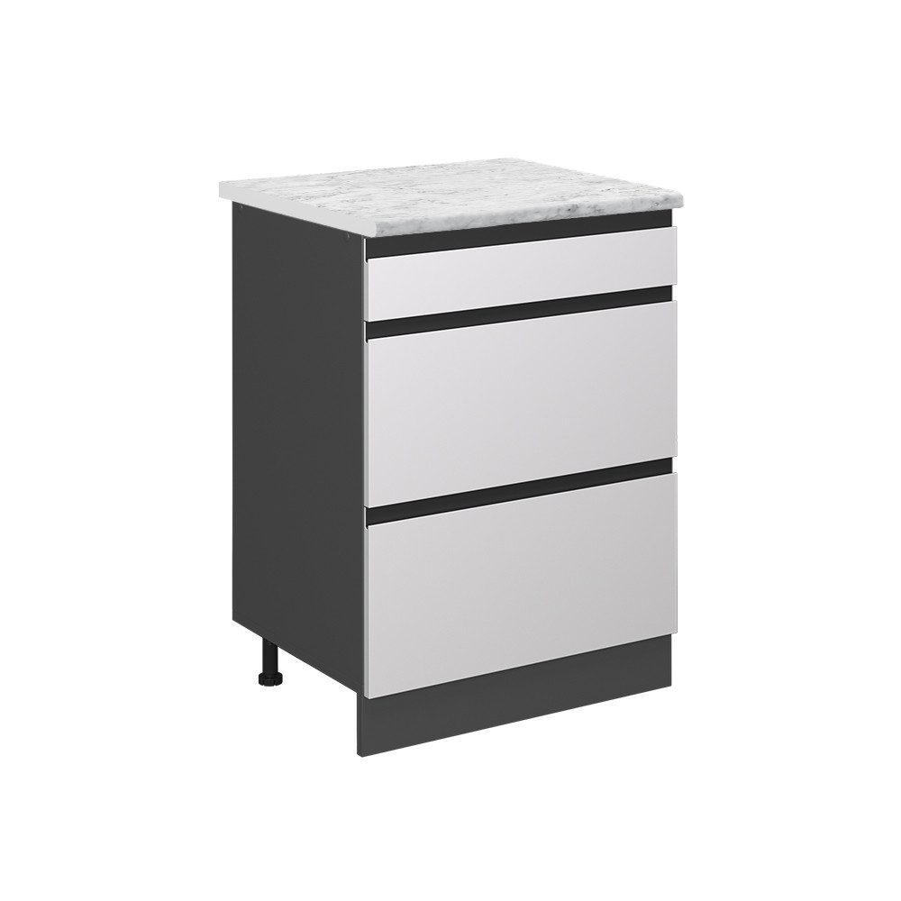 Vicco Unterschrank R-Line, Weiß/Anthrazit, 60 cm günstig online kaufen