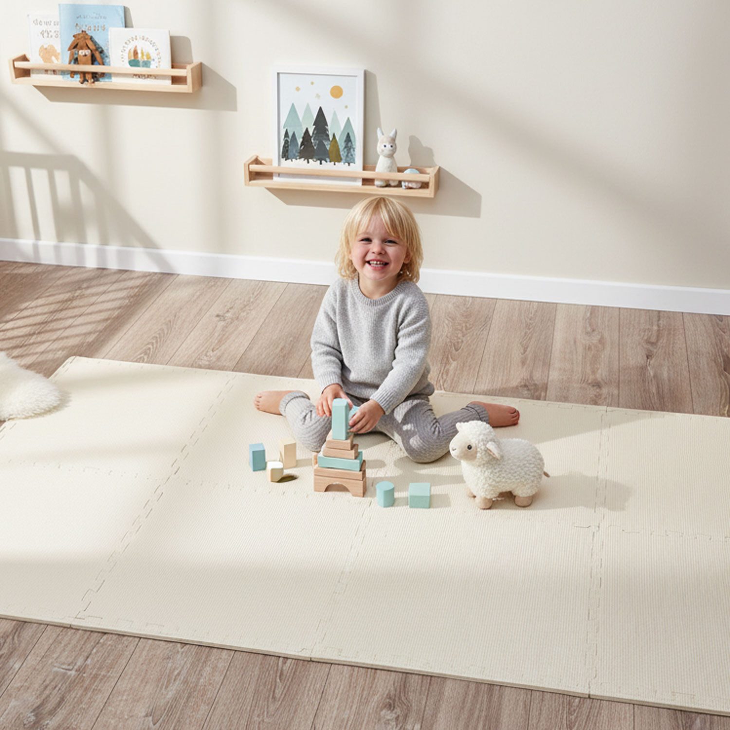 LittleTom Puzzlematte für Kinder 8 Teile Spielmatte 50 x 50cm Krabbelmatte günstig online kaufen