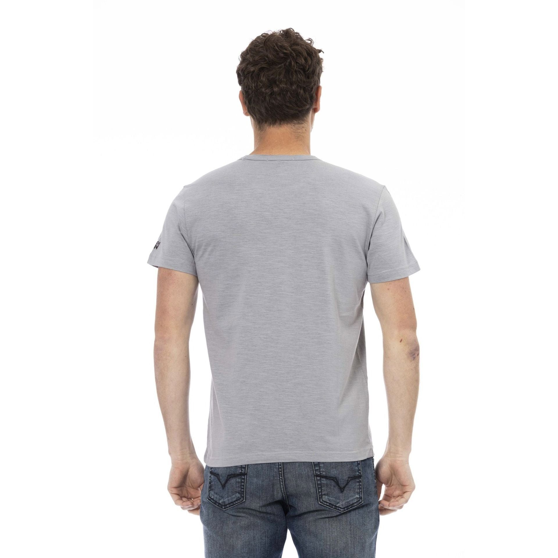 Logo-Muster Trussardi T-Shirts, Action stilvolle subtile, Trussardi zeichnet Grau aus, Note das aber T-Shirt Es verleiht das sich durch eine
