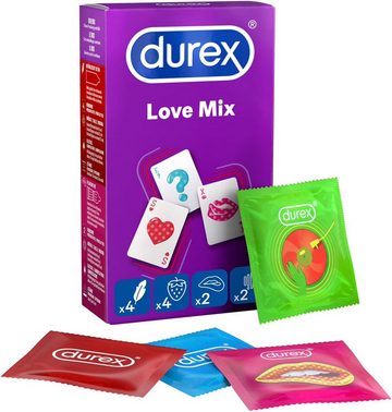 durex Kondome Love Mix (3 x 12 Stück) - 4 verschiedene Sorten zum Ausprobieren Multipack, 36 St., für sinnliche Erlebnisse
