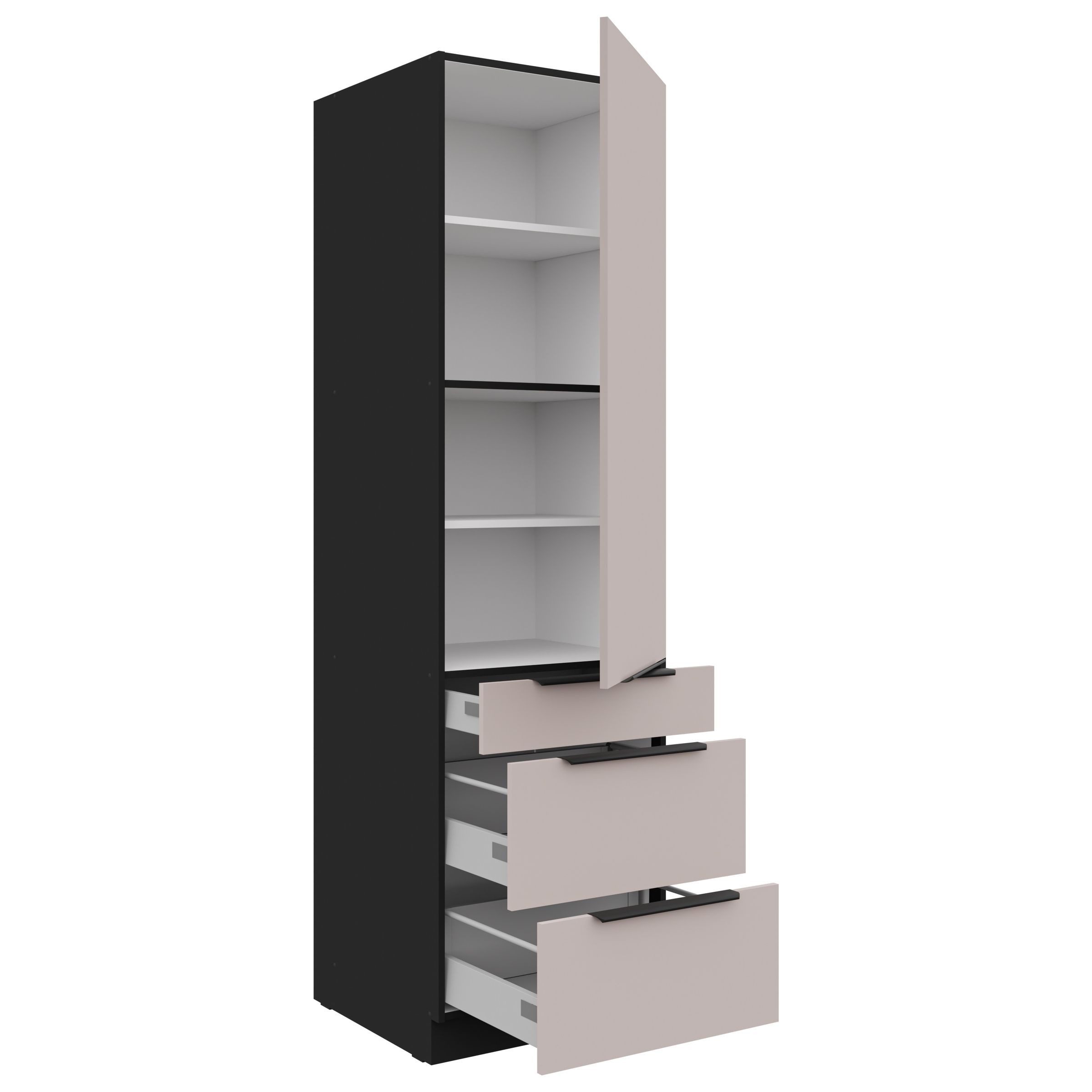 Küchen-Preisbombe Hochschrank 60 cm Küche ARONA Kaschmir beige Küchenzeile günstig online kaufen