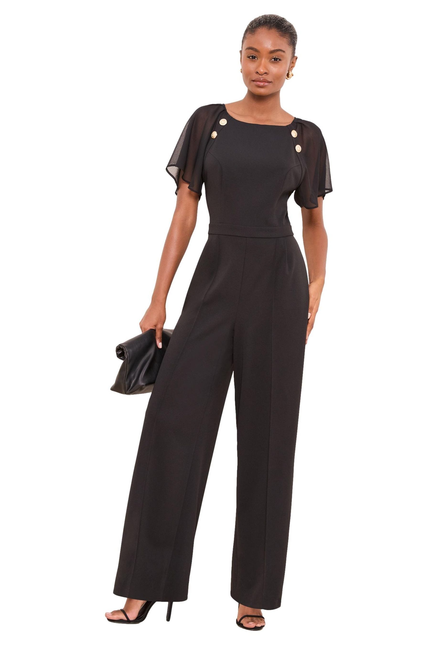 LIPSY Jumpsuit Lipsy Jumpsuit mit Chiffon-Flatterärmeln, Regular (1-tlg) günstig online kaufen