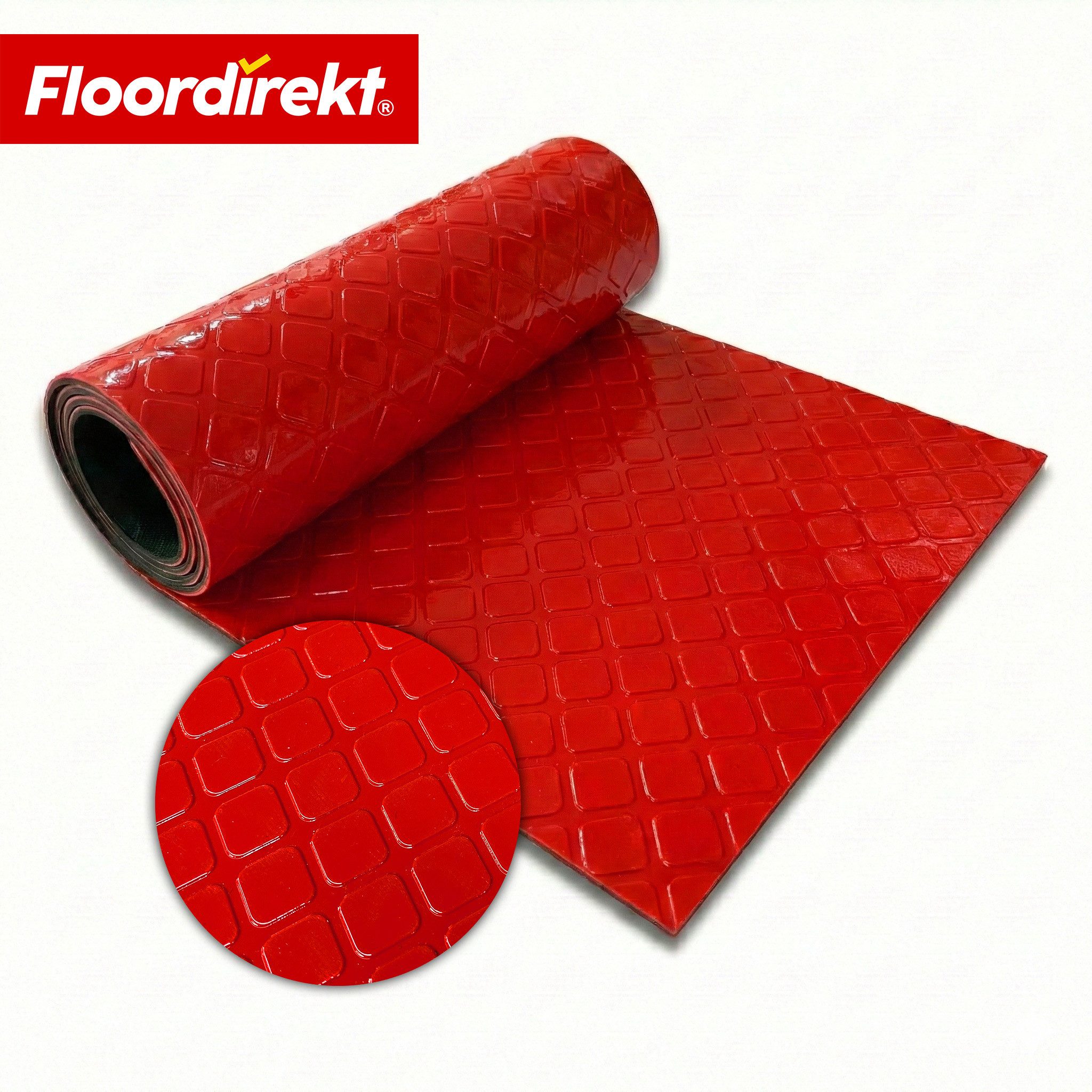 Floordirekt Vinylboden PVC-Bodenbelag Quadrat-Optik Check Quadra 110 cm Breite rutschfest, Abriebarm & langlebig, vielseitig einsetzbar