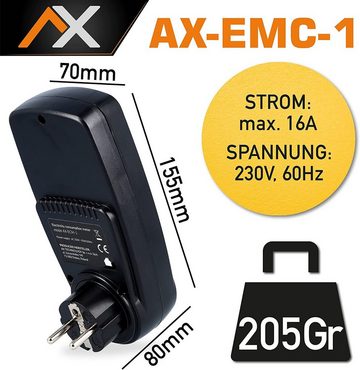 AX Strommessgerät EMC-1 Strommessgerät mit Display, Stromzähler - Energiekostenmessgerät - Stromverbrauchsmesser