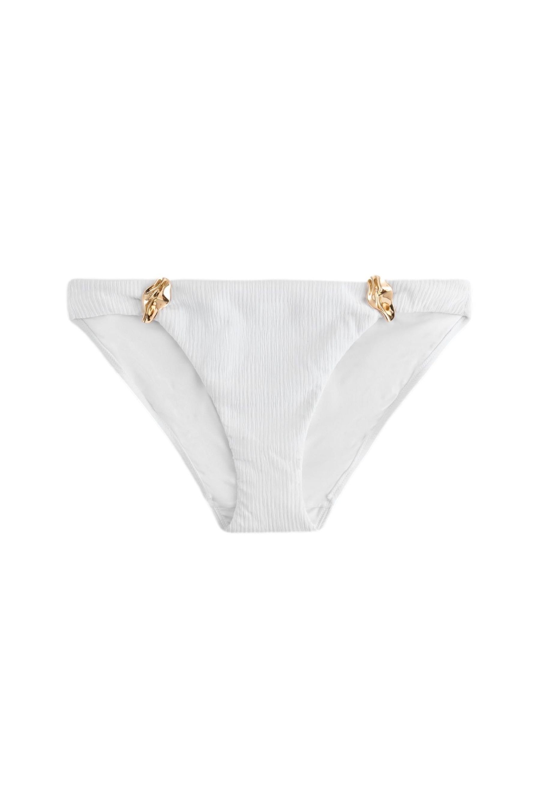 Next Bikini-Hose Hochbund-Bikinihose mit Metalldetails (1-St)