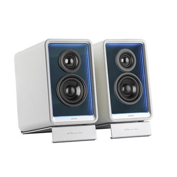 Edifier® QR65 Regal-Lautsprecher (70 Watt, mit RGB-Lichteffekten, Weiß)