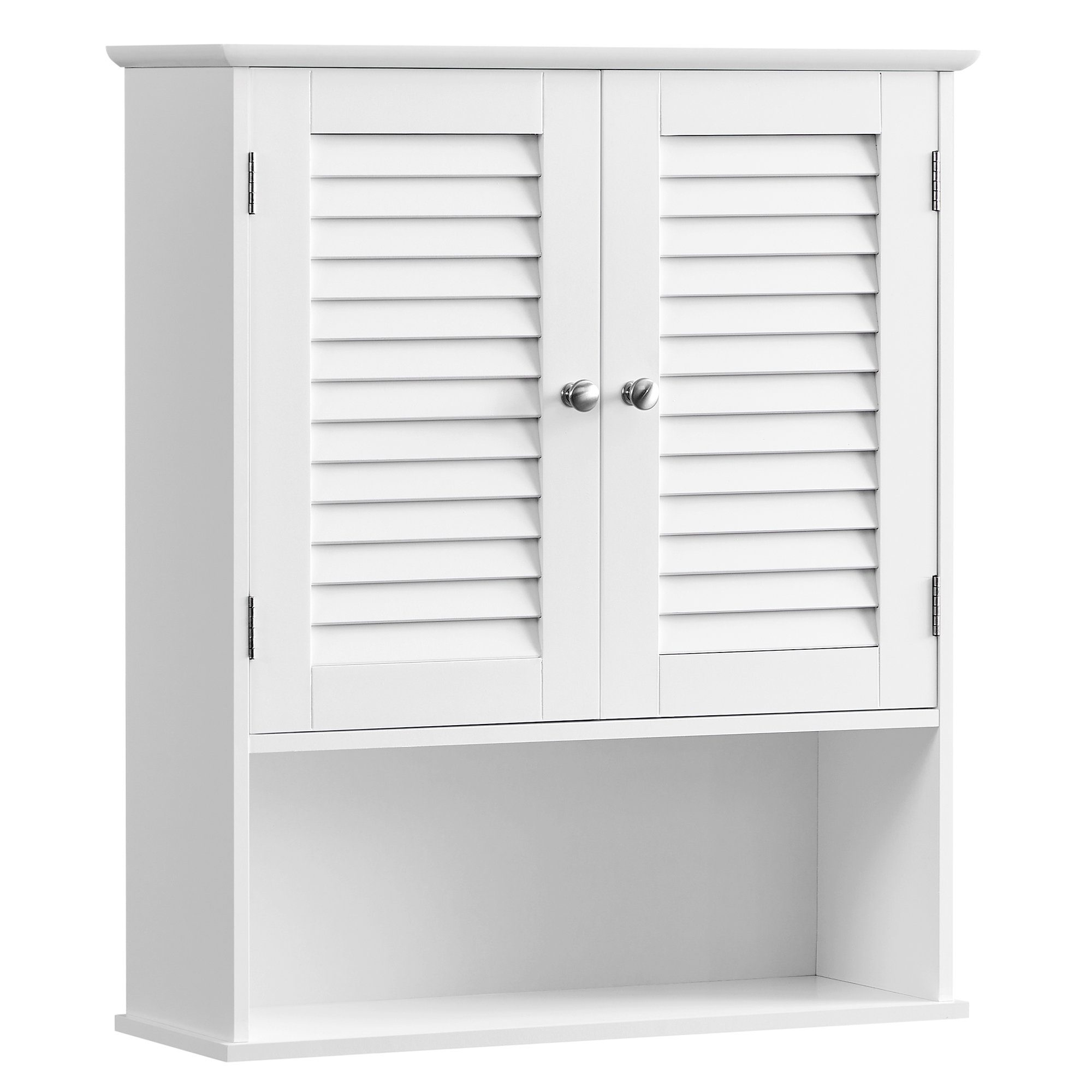 VASAGLE Hängeschrank Badezimmerschrank Wandschrank Lamellentüren und günstig online kaufen