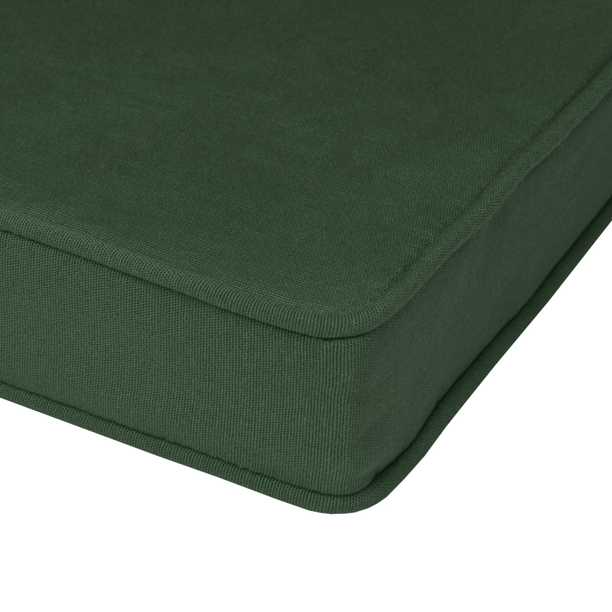 Beautissu Bankauflage Loft BK Auflage Bankkissen Sitzkissen, 100x48x5cm Dunkelgrün, Sitzkissen für Gartenbank Polster Auflage Gartenmöbel Polsterauflage
