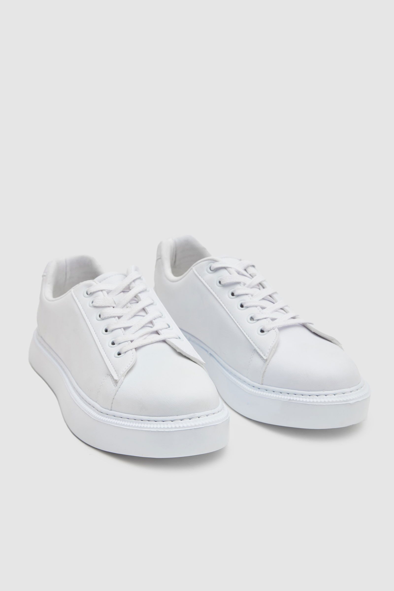 D'S DAMAT Zweifarbige Sneaker mit dicker weißer Sohle und Schnürung Sneaker