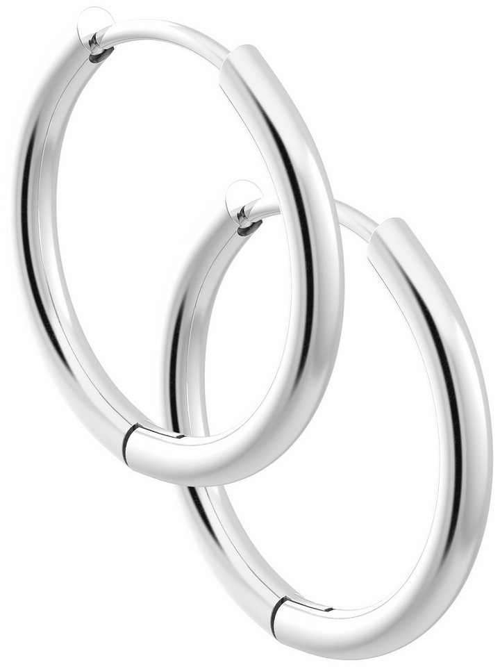 THIORA Creolen-Set Damen-Creolen „Aruba“ aus Edelstahl, 14/18/22 mm, 316L Edelstahl, wasserfest, hypoallergen & nickelfrei, poliert