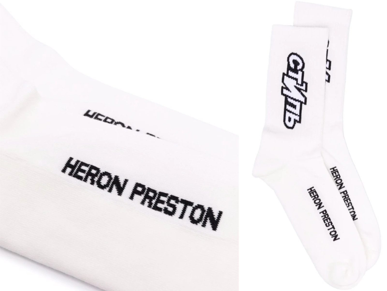 Heron Preston Freizeitsocken Heron Preston CTNMB C???? Organic Sheer Tennis Socks Intarsia Sneaker
