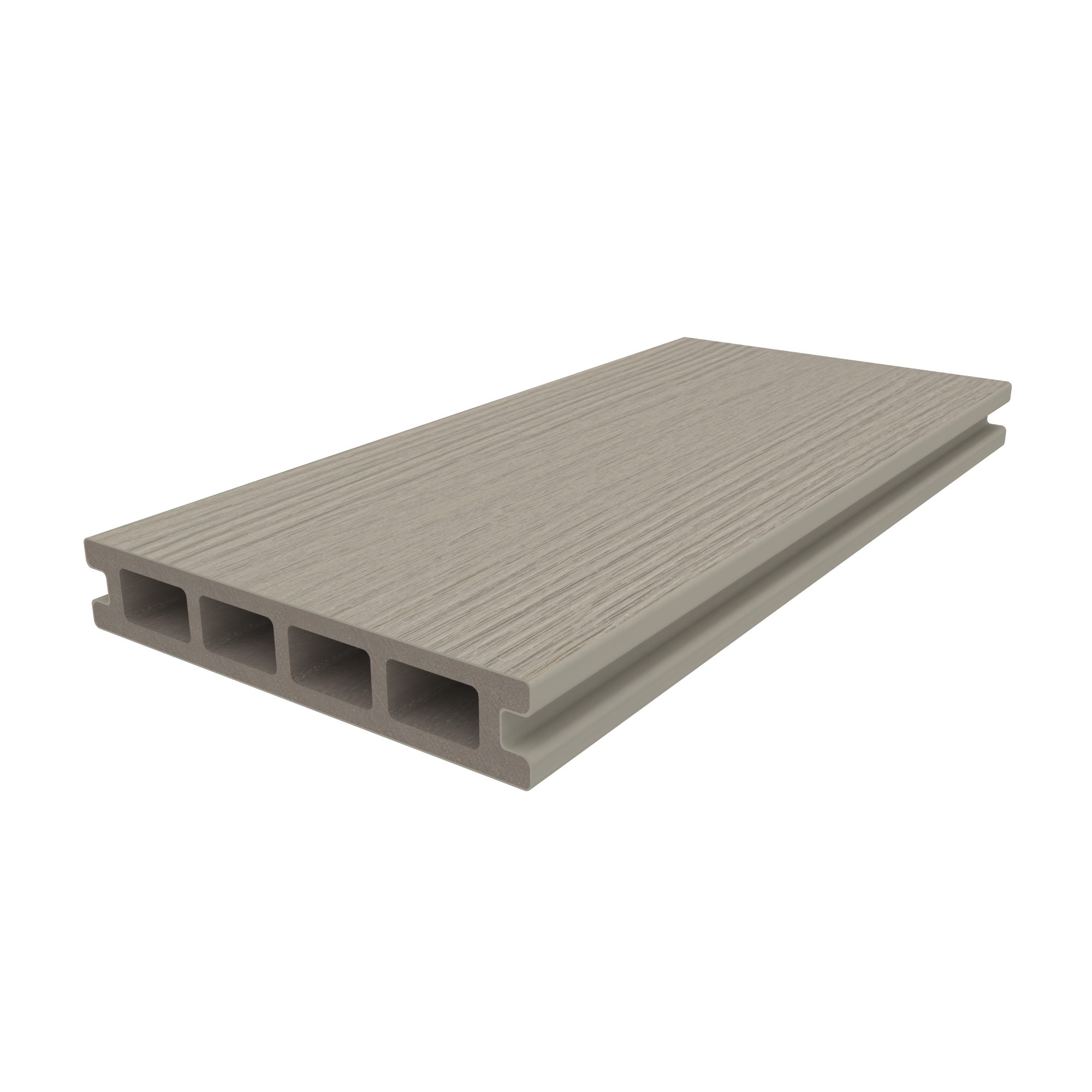 Gartenwelt Riegelsberger Terrasse WPC Terrassendiele 25x140 mm Hohlprofil ummantelt, BxT:60x14 cm, Beidseitig verwendbar - Holzmaserung grob und fein