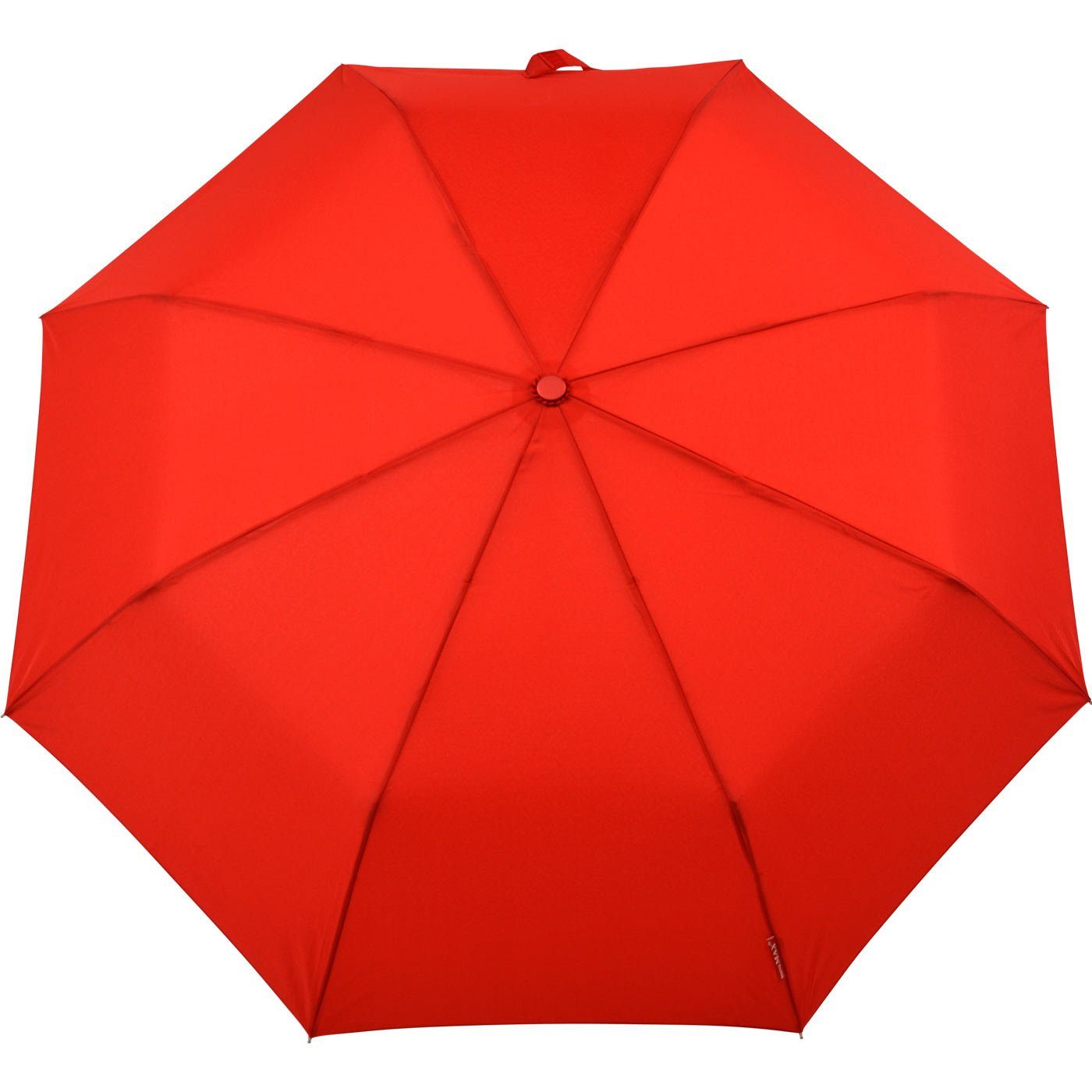Impliva Taschenregenschirm ECO miniMAX® Handöffner, Öko besteht rot leicht aus Stoff recyceltem Regenschirm PET