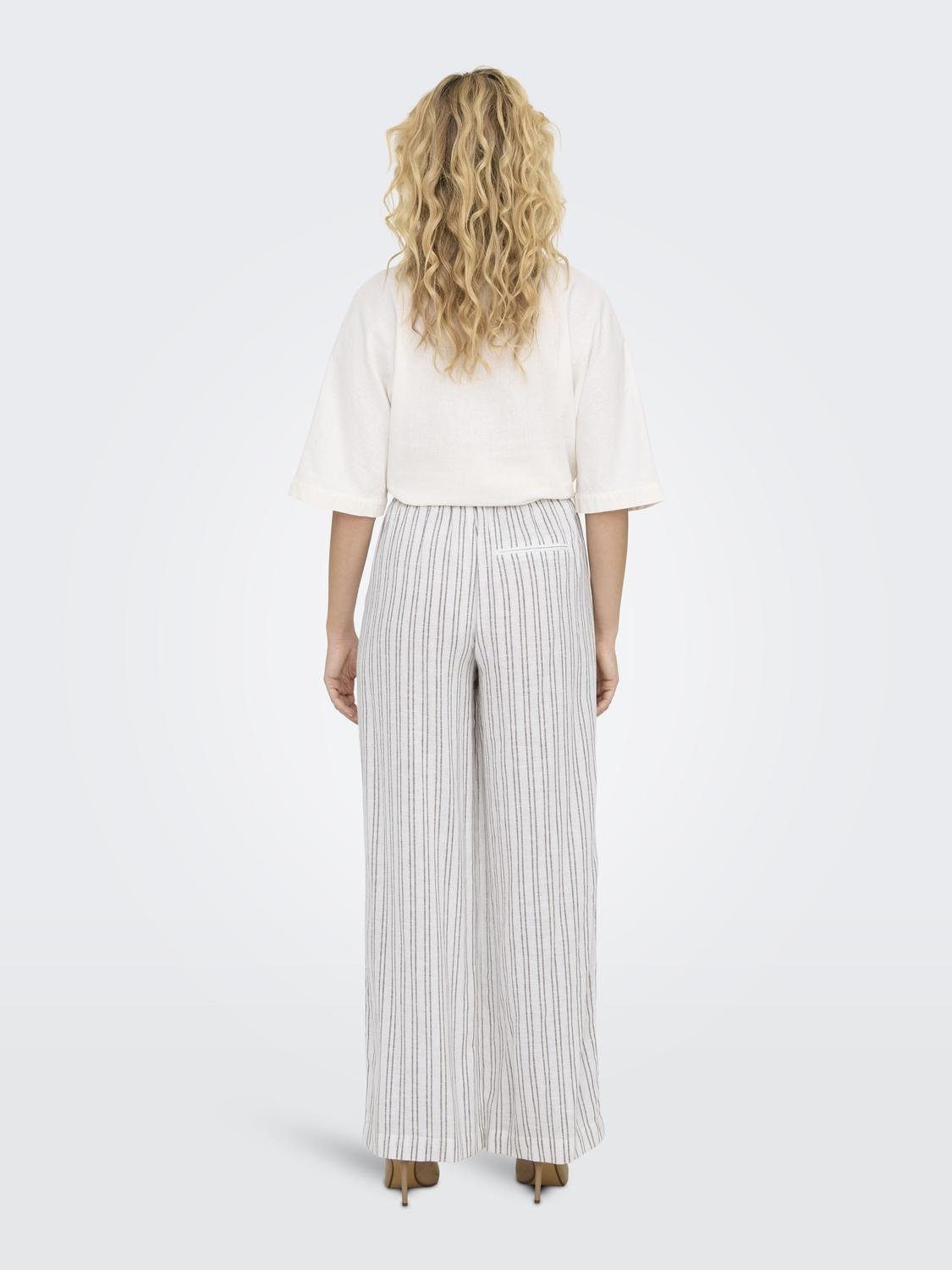ONLY Stoffhose Elegante Leinen Culotte High günstig online kaufen