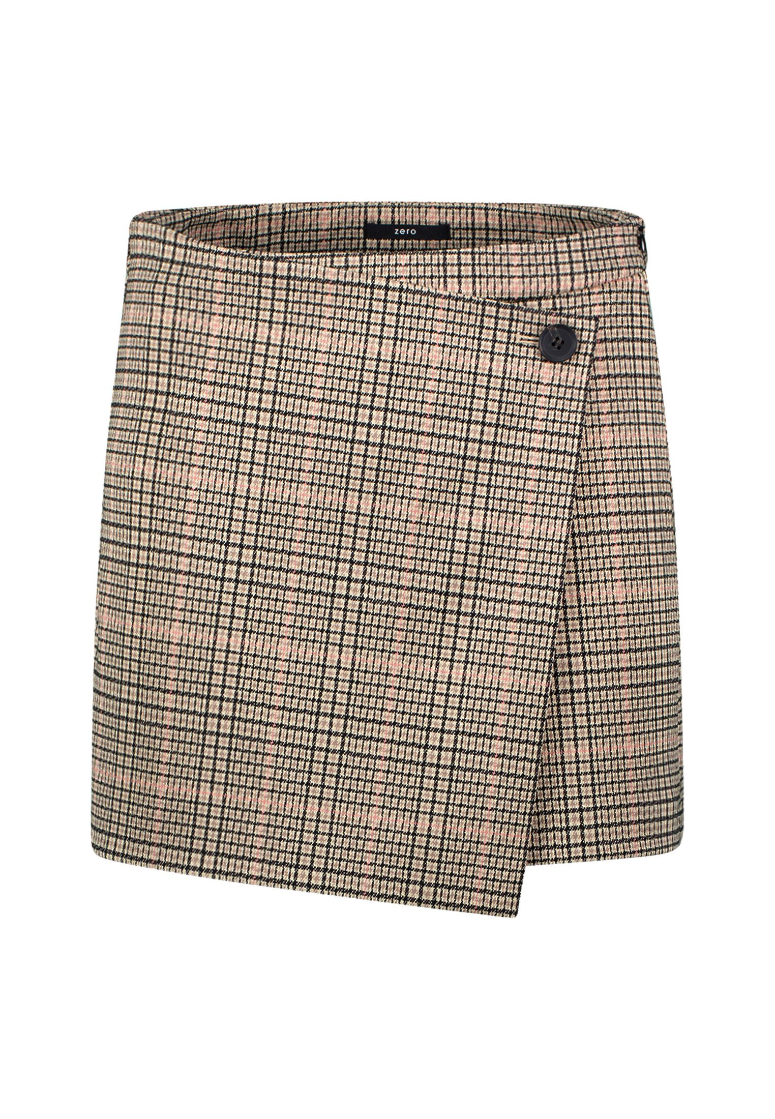 Zero Minirock Damen Hosenrock mit Wickeloptik Wickeldesign günstig online kaufen