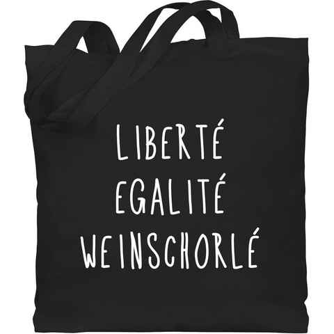 Shirtracer Umhängetasche Liberte Egalite Weinschorle, Sprüche Statement mit Spruch