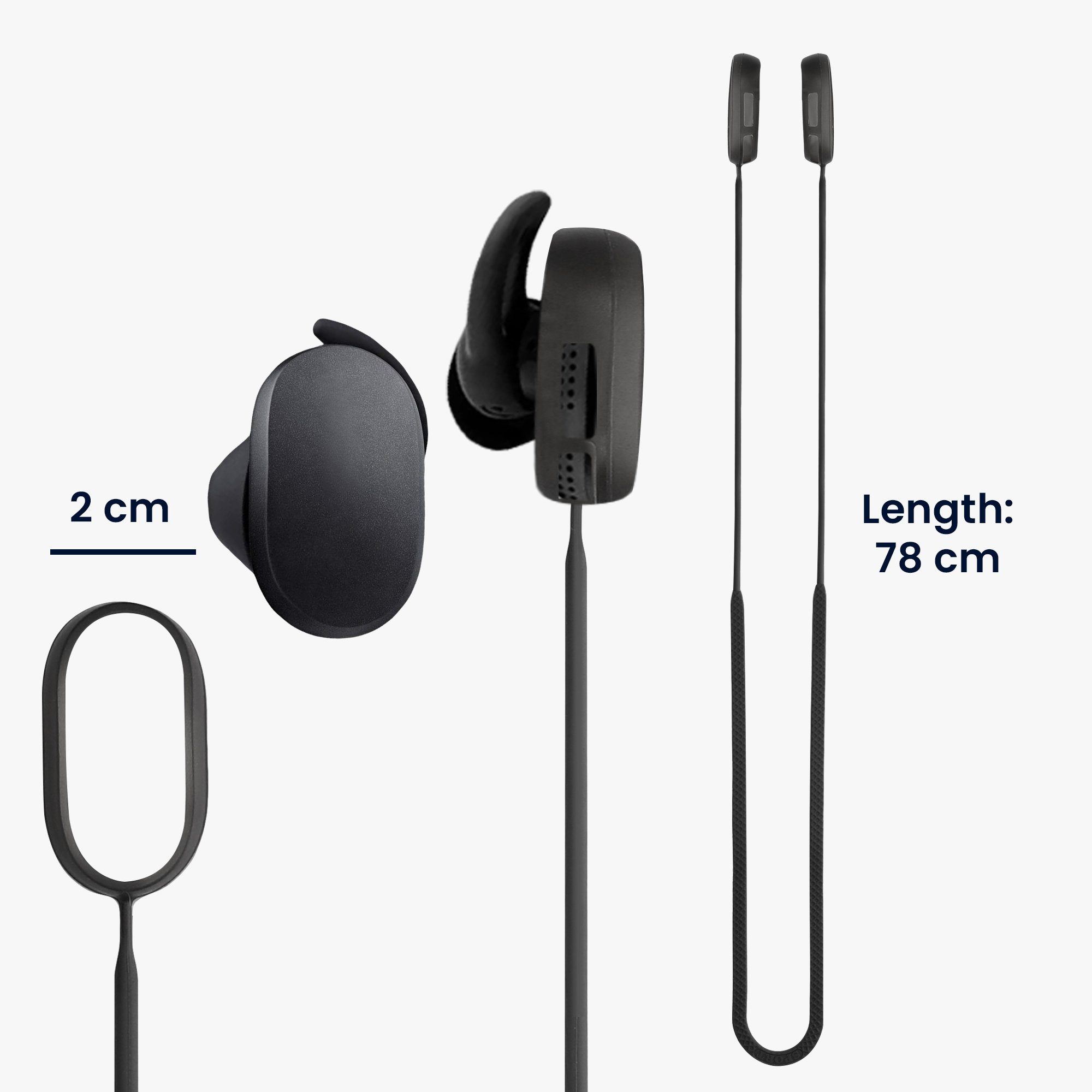 kwmobile Kopfhörer-Schutzhülle Halteband für Bose QuietComfort Earbuds, Headphones Halter Band Strap