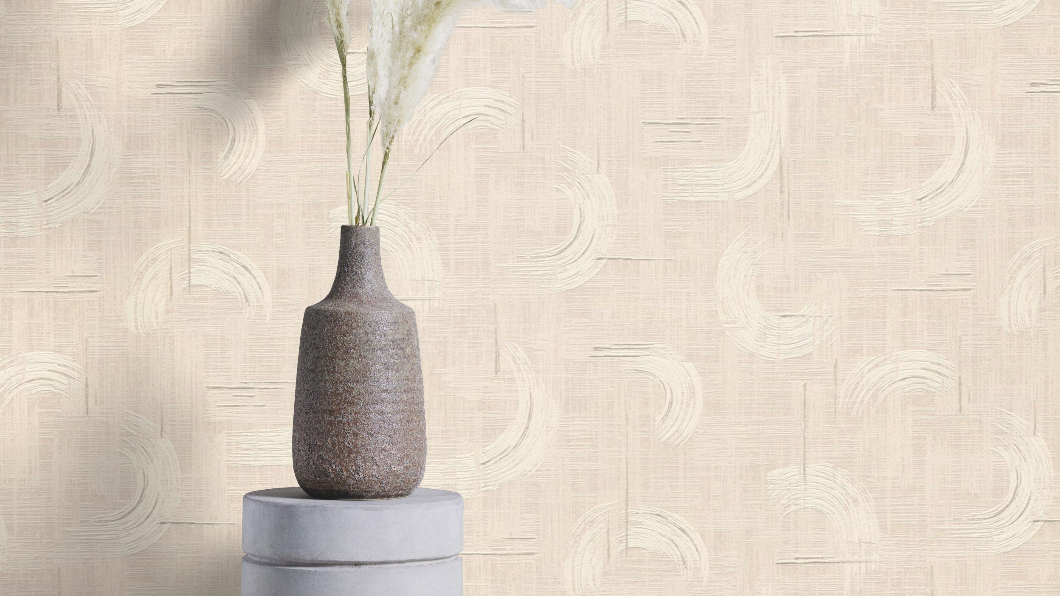 Rasch Vliestapete Strukturtapete geometrisch beige-sandfarben 429046