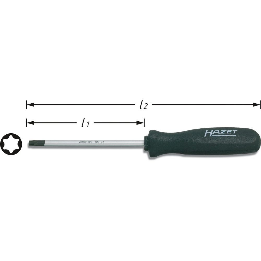 HAZET Schraubendreher Größe Kli 20 (Schraubendreher) Torx-Schraubendreher Hazet T Werkstatt