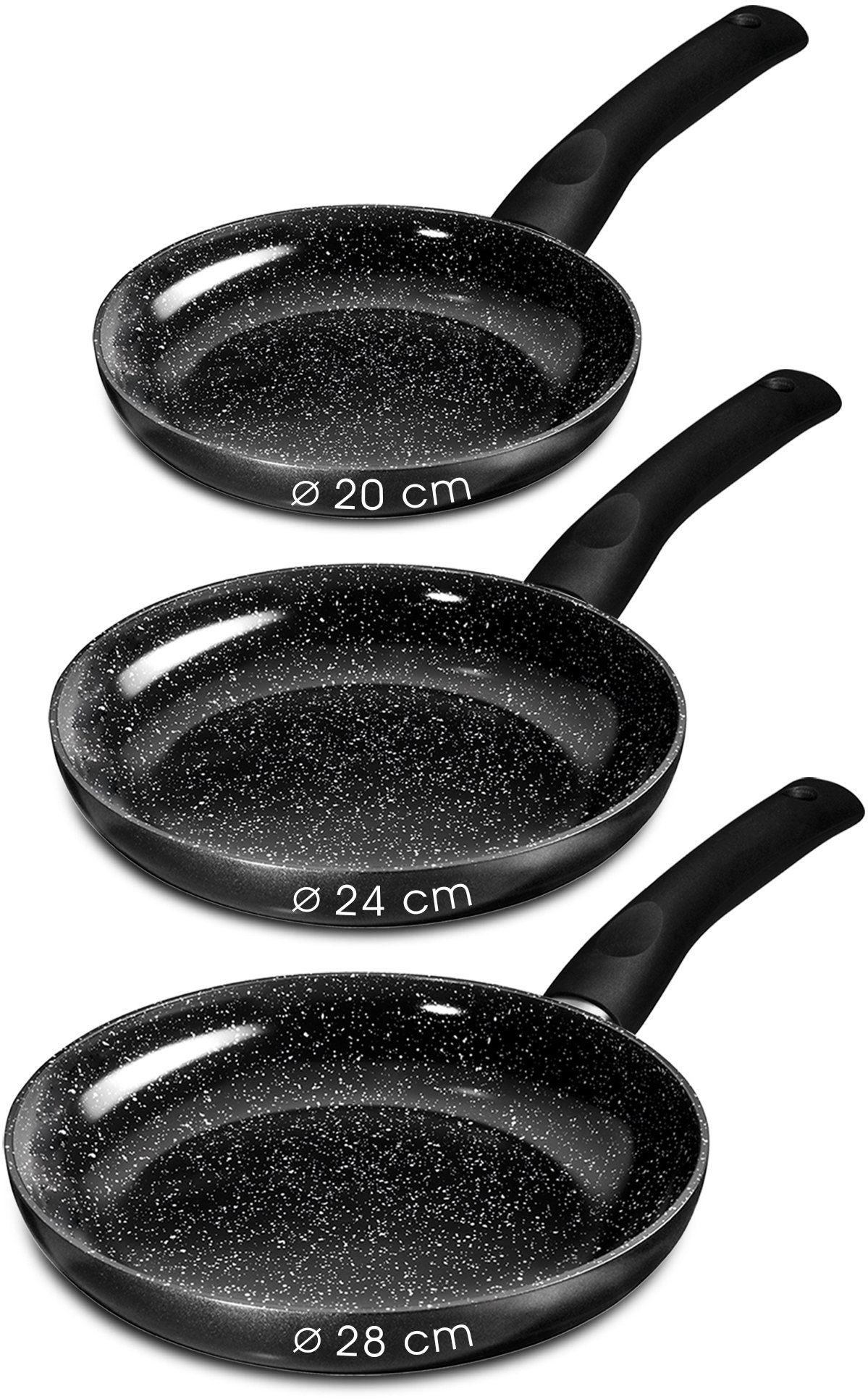 Image of STONELINE Pfannen-Set »CERAMIC«, Aluminium (Set, 3-tlg), Induktion