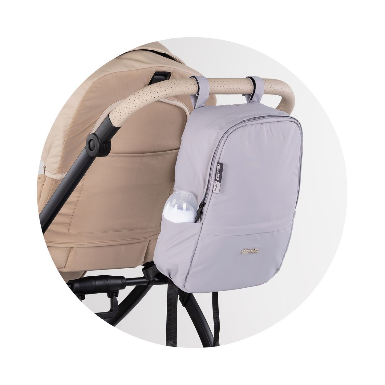 Chipolino Wickeltasche CHRAE026 (1-tlg), Licht, Tragetasche, Rucksackfunktion, Reißverschluss