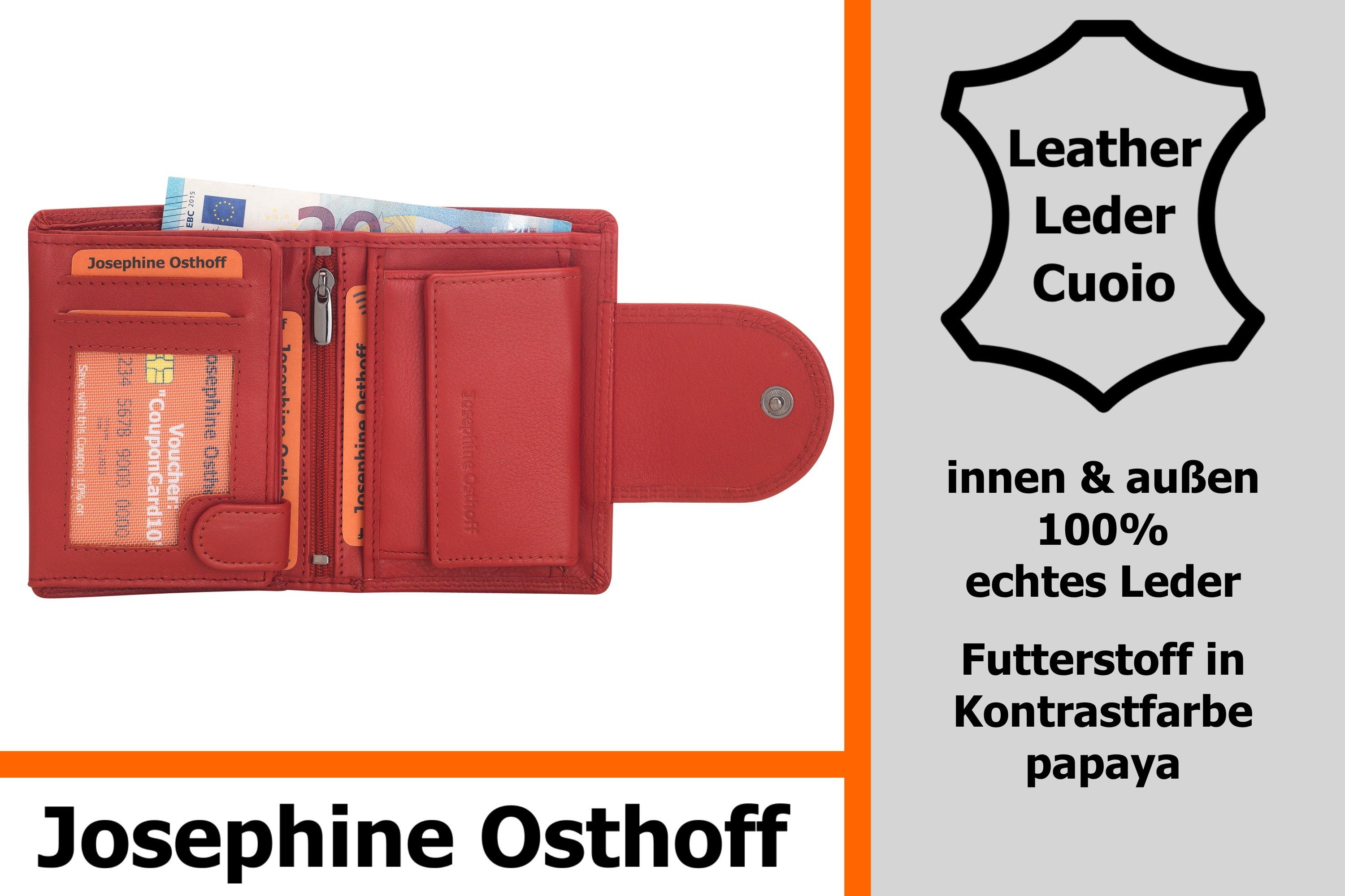 Josephine Osthoff Brieftasche Wiener Minibrieftasche Geldbörse kirsche