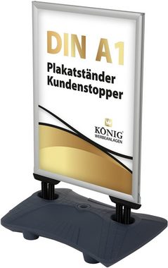 Dreifke Bilderrahmen Plakatständer Keitum Wind Line Plus DIN A1 silber, Kundenstopper, (1 St)