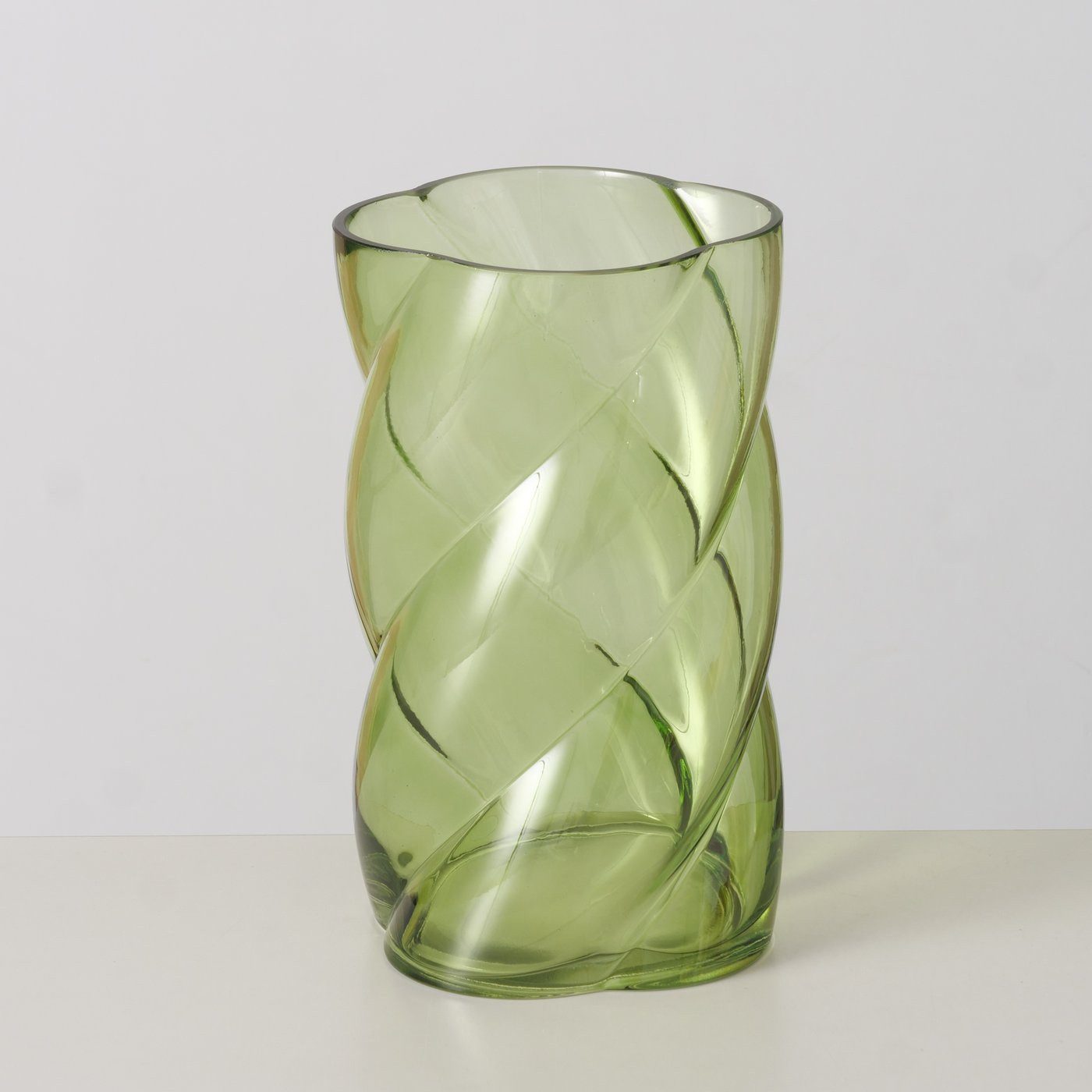 BOLTZE GRUPPE GmbH Dekovase Glasvase mit Glanzeffekt, 20 cm, CURVO (einzeln)