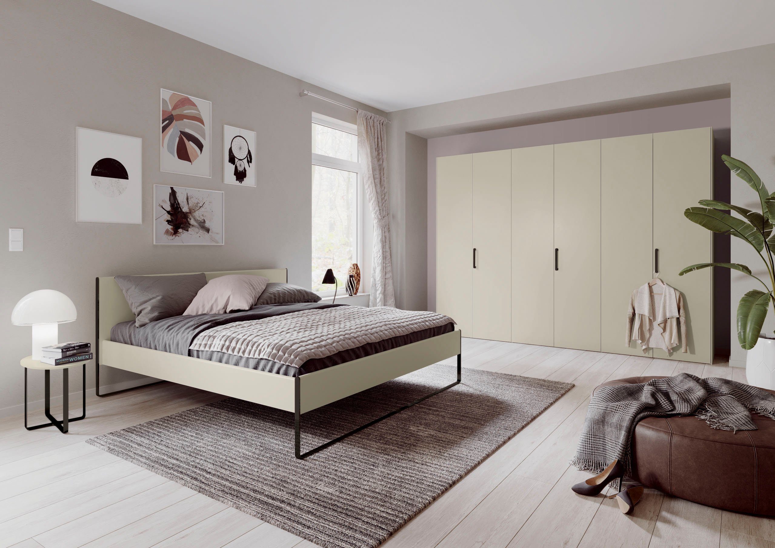 hülsta Komplettschlafzimmer NEO Schlafen, (Spar-Set, 4-St), mit 6-türigen  Kleiderschrank, inklusive Liefer- und Montageservice