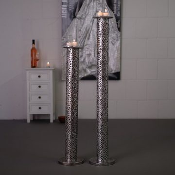 DESIGN DELIGHTS Kerzenständer KERZENSTÄNDER SET "ETERNAL", Metall 80/100 cm, antik-silber