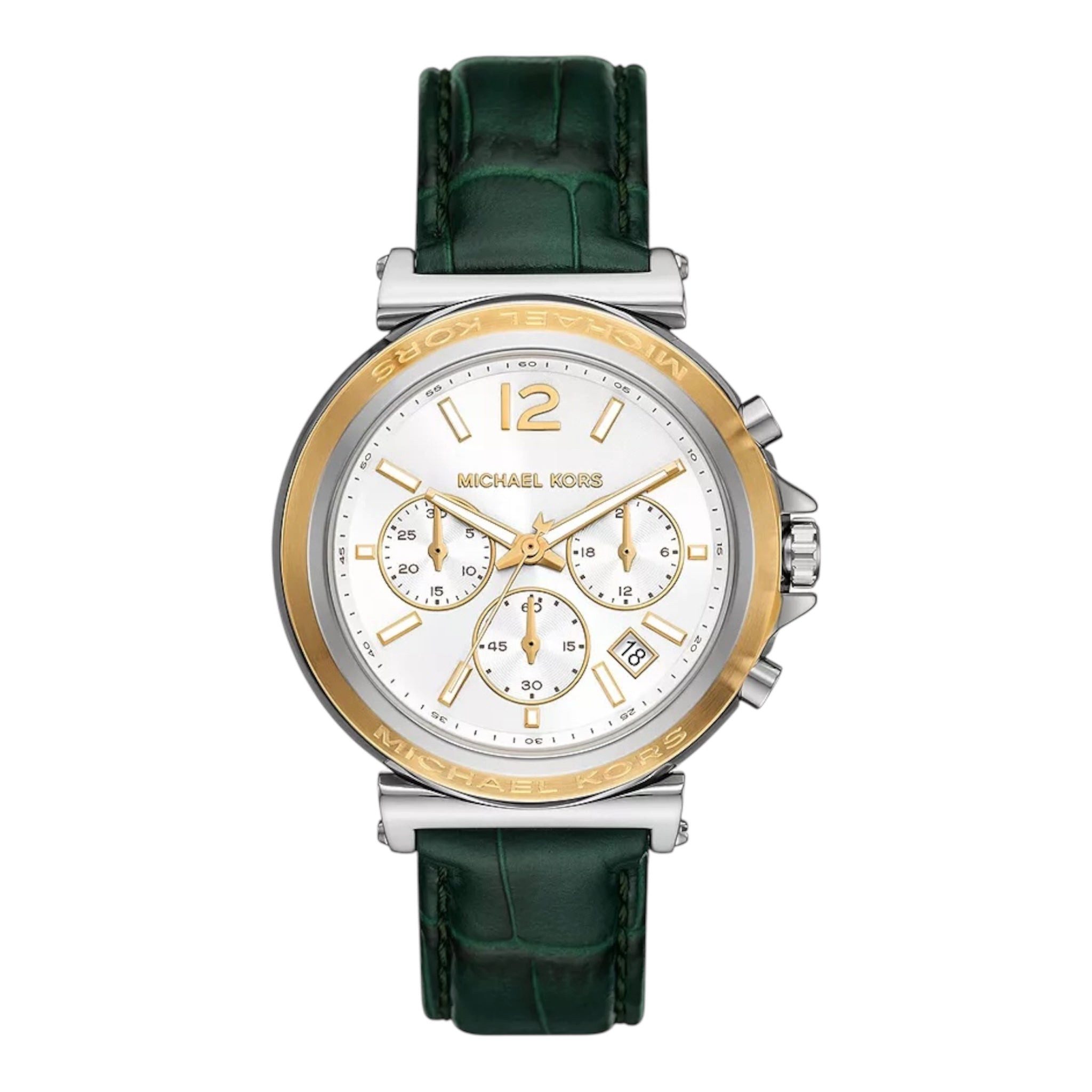 MICHAEL KORS Quarzuhr Michael Kors Chronograph MAREN MK7498 Grün Leder günstig online kaufen