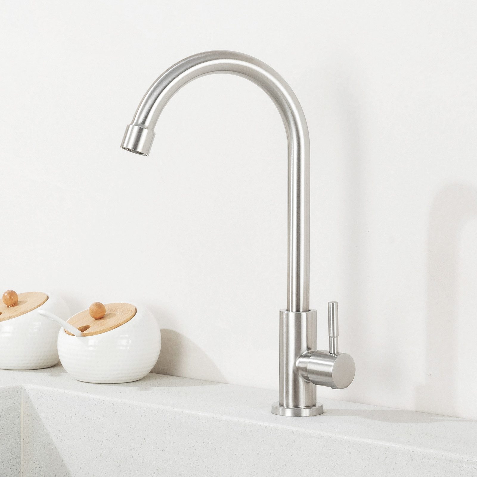Sofetiy max Küchenarmatur Kaltwasser-Wasserhahn Spültischarmatur Edelstahl günstig online kaufen