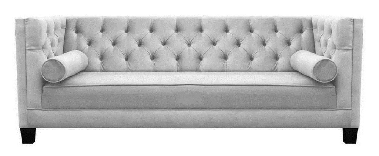 Polster Europe Couchen Dreisitzer, Sofas JVmoebel Rosa Sofa Chesterfield Grau Made Design Sofa in