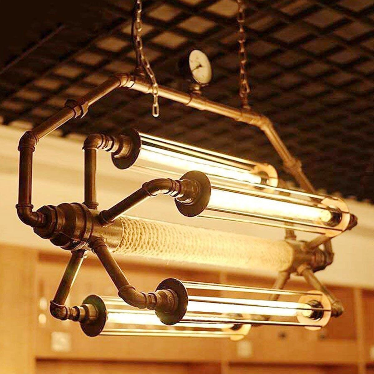 oyajia Flutlichtstrahler Warmweiß, mittlerer Stück LED Vintage Retro-Edison-Glühlampe 2 4 4 3000K, LED wechselbar, W LED-Glühlampe Langes E27-Sockel Glühlampe, T30 W Röhrenförmiges